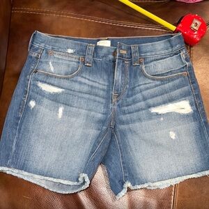 J Crew deconstructed denim shorts. NWT